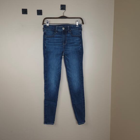 American Eagle Hi-rise Jegging in Dark Wash Denim Size 2 - Picture 1 of 11